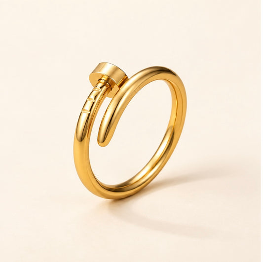 The Carriage Nail Ring - Gold